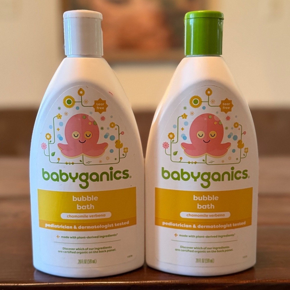 Babyganics Bubble Bath Baby 20oz Chamomile Verbena New Tear Free‎ 2 Pack